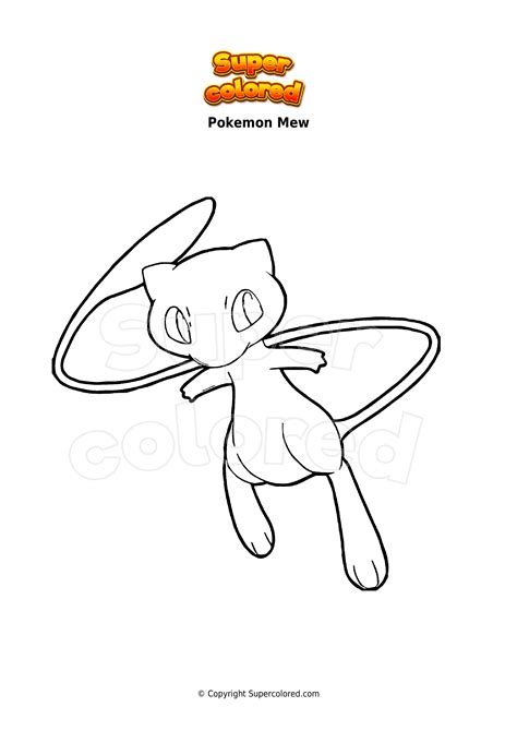 Ausmalbild: Pokemon Mew 